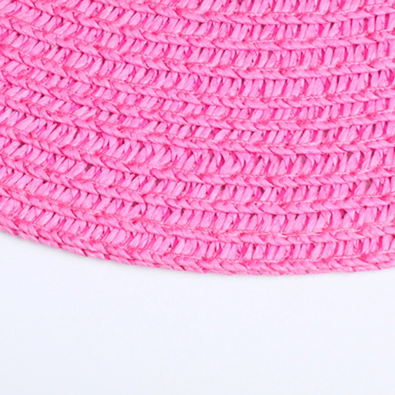 Sun Hat Sun Protection Hat Parent-child Sun Flat Straw Hat Boater Hat Girls Bow Summer Hats For Women Kid and Beach Flat Panama Straw
