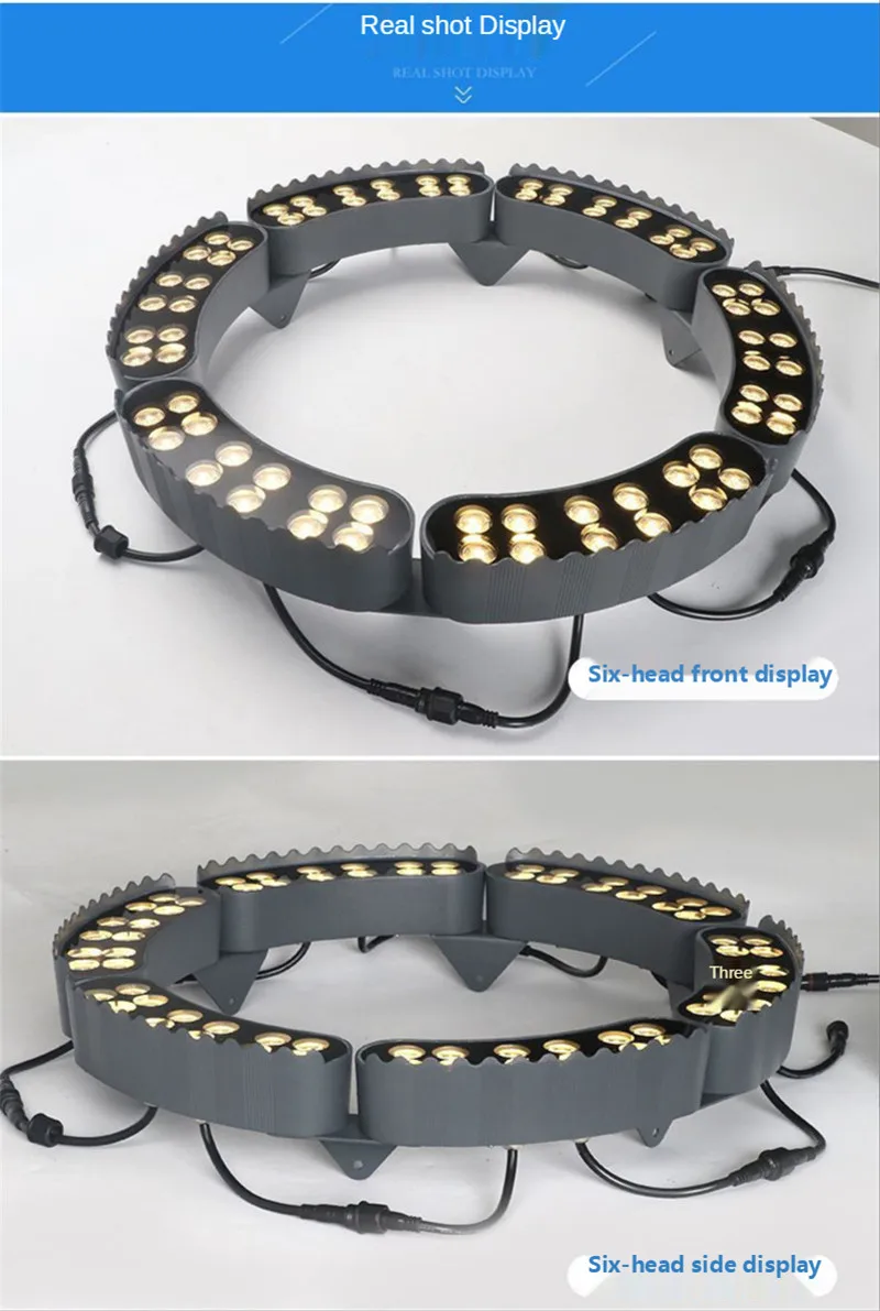 LED Landscape Lights Tree Holding Lamp Outdoor Waterproof Hoop Light Circular Landscape Lighting Project Colorful RGB