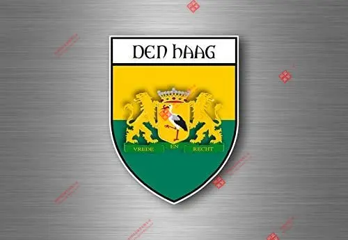 

Creative PVC Autoaufkleber Coat of Arms Flagge Den Haag Niederlande Racing Motorcycle Helmet Stickers