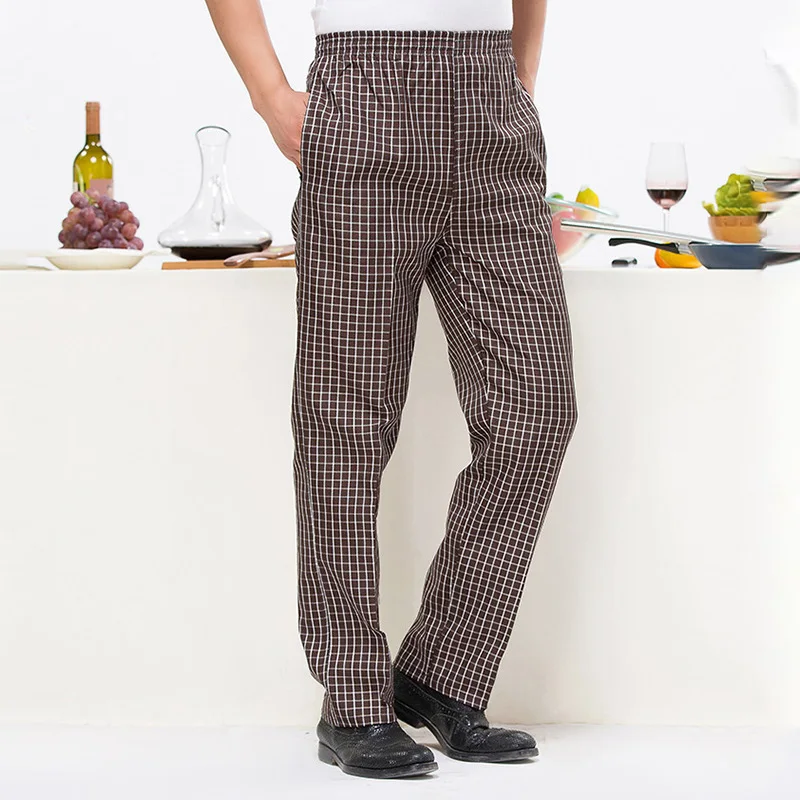 Черные брюки для шеф-повара, унисекс, униформа для ресторана, одежда для повара, одежда для работы, эластичные брюки для шеф-повара, рабочая одежда, мужская униформа - Цвет: Chef Pant