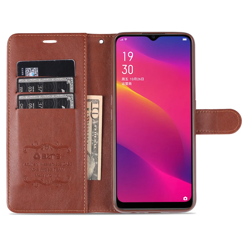 AZNS чехол для OPPO A5 из искусственной кожи чехол-держатель для карт кошелек Чехол fundas coque