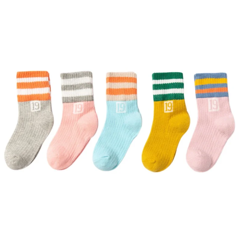 5 пар/лот, носки для малышей 1-12 лет, детские носки для девочек, хлопковые сетчатые милые носки для новорожденных мальчиков, одежда для малышей, аксессуары - Цвет: E
