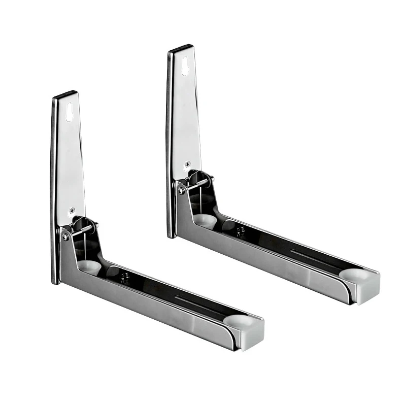

1 Pair Foldable Holder Bracket Stainless Steel Stand Adjustable Storage for Kitchen Microwave MDJ998