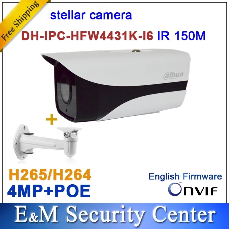 Оригинальный Звездная камера Dahua 4MP DH IPC HFW4431K I6 сети IP пуля ИК H265 H264 CCTV POE с