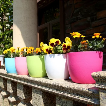 

Planter Flower Pot with Water Level Indicator Modern Style Automatic Self Watered XHC88