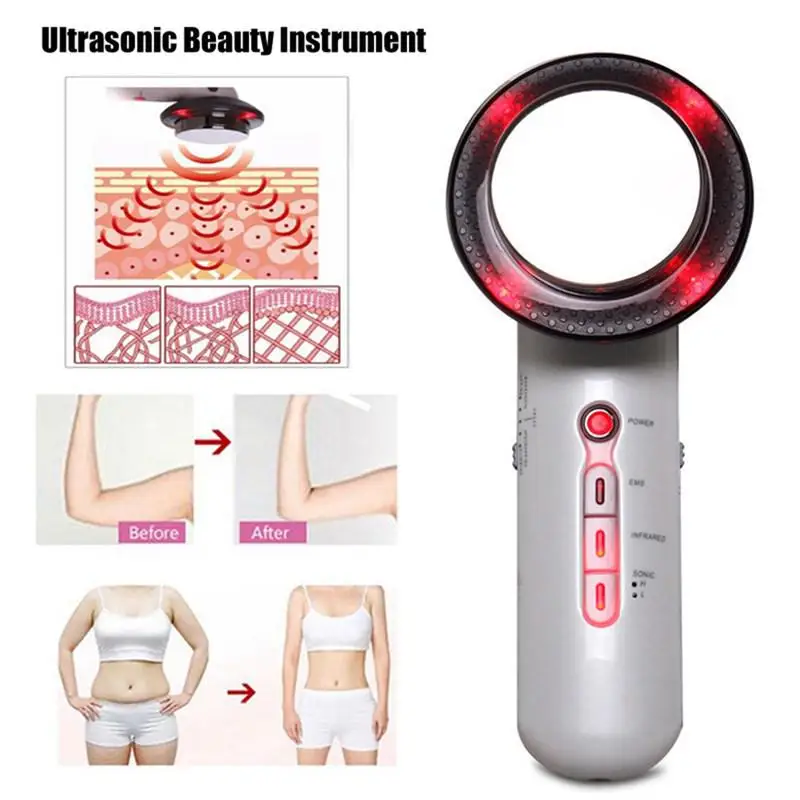 

3 In1 Body Slimming Massager Shaping Ultrasound Fat Cavitation Ems Infrared Instrument Galvanic Infrared Burner Ultrasonic Ther