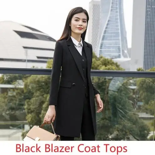 blazer Высококачественная ткань осень зима женские блейзеры костюмы форменные дизайнерские Деловые женские офисные костюмы с длинной ветровка - Цвет: blazer