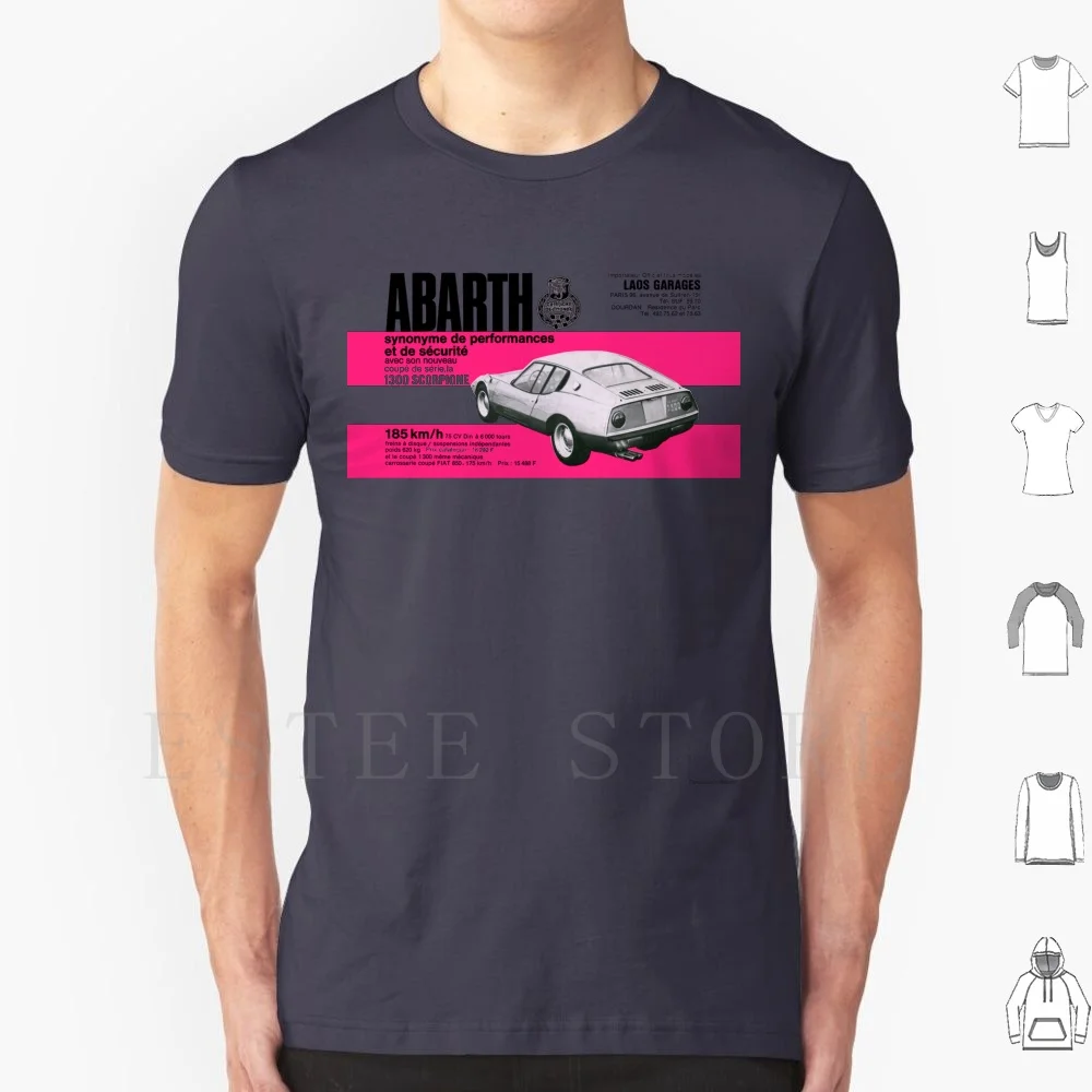 Abarth 1300 Scorpione T Shirt Stampa Cotone Abarth Scorpion Scorpione Portedi Sports Sports Car Car Cars Classic Classic Car