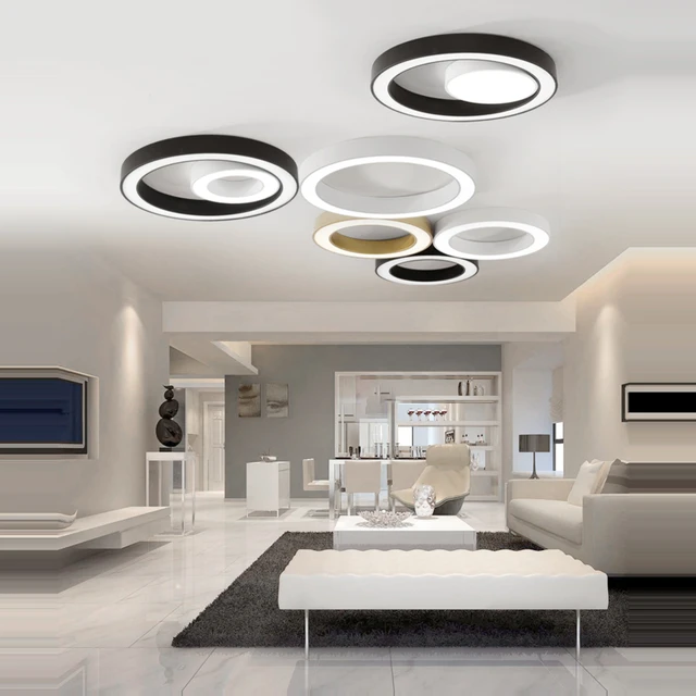 Plafonnier LED Moderne, Lampe de Plafond Acrylique 42W LED Lustres