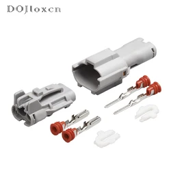 1/5/10/20/50 Sets 2 Pin Auto Daytime Running Lamp Grey Female Male Waterproof Connector Automotive 7123-1424-40 With Terminals