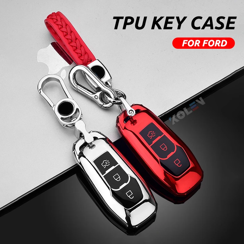 Soft TPU Car Remote Key Case Cover Holder Shell per Ford Focus 3 4 ST Mondeo 5 MK5 Mustang F-150 Explorer Edge Fiesta Kuga MK3 4 - H520c8c1f4da3415a9eee10c2bcad2880a