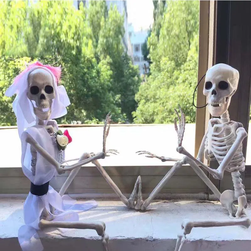  Halloween Prop Realistic Skeleton Full Size Skull Hand Life Body Anatomy Model for Party Decor Medi - 4000207726825