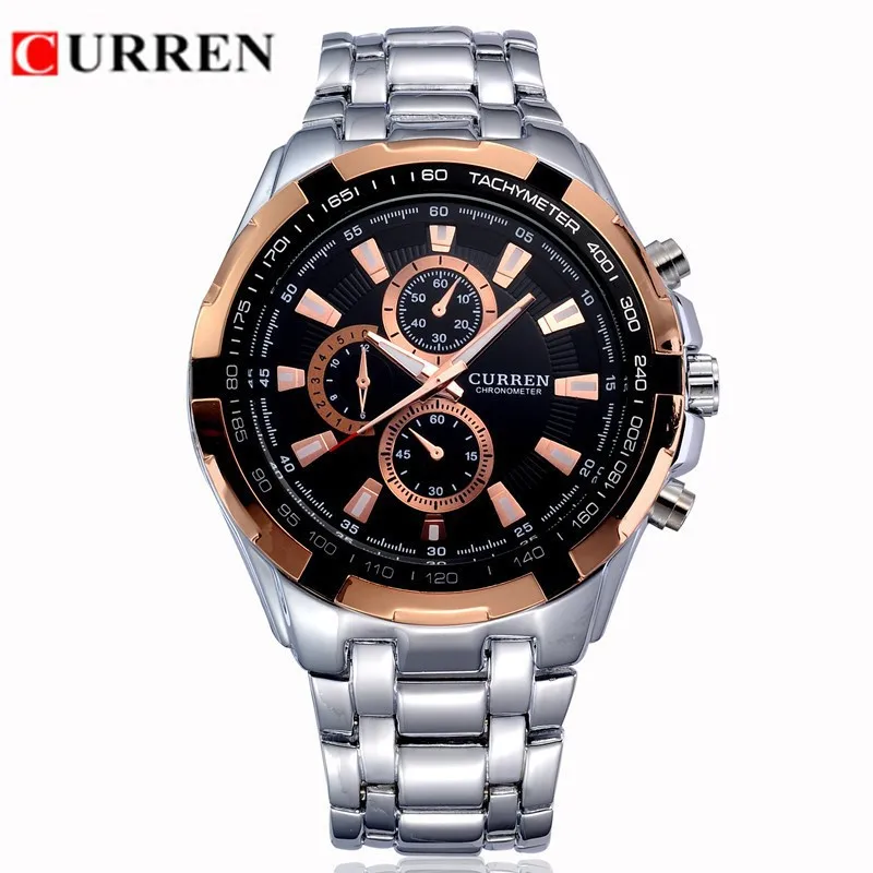 white black gold CURREN часы для мужчин Военная Униформа Relogio Masculino кварцевые часы для мужчин s часы лучший бренд класса люкс спортивные наручные часы для мужчин s модный бренд - Цвет: white black gold