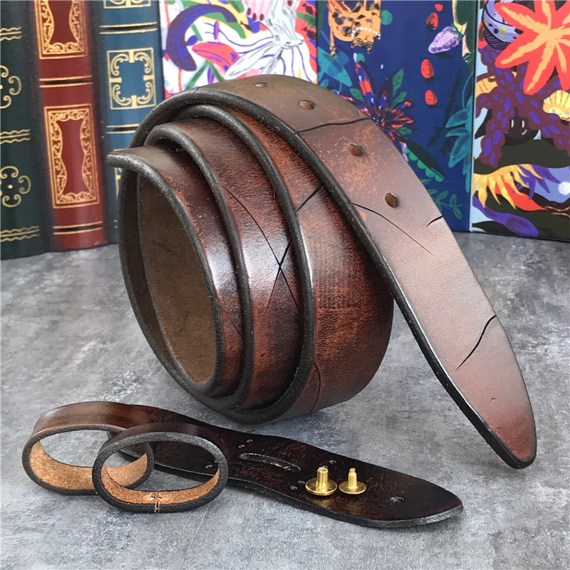 western leather belts without buckles