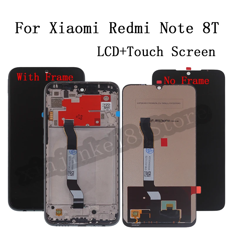 

6.3" Original For Xiaomi Redmi Note 8T LCD Display Touch Screen Digitizer Accessories For Redmi Note 8T replacement With Frame