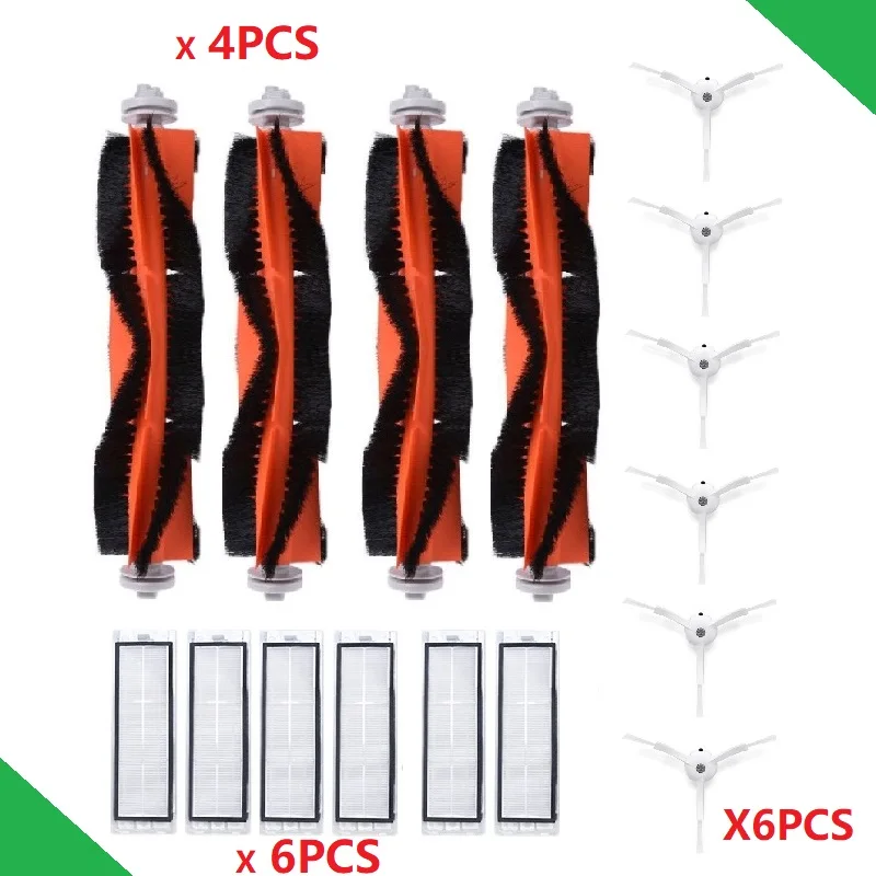 16PCS Vacuum Cleaner Brush Hepa Filter Side for Xiaomi Roborock S50 S51 MI Robot Parts Accessories | Бытовая техника