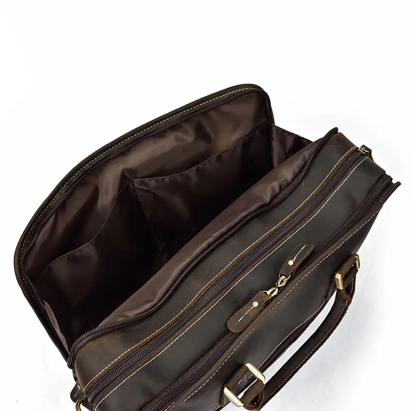 15 Inch Laptop Bag Men Genuine Leather Men's Messenger Bag Shoulder Cross body Bag Business Briefcase Casual Handbag Travel Tote