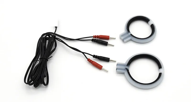Cock Ring Exotic Accessories Electro Shock Sex Toy For Men Electric Pulse Massager Penis Stimulator Adjustable |
