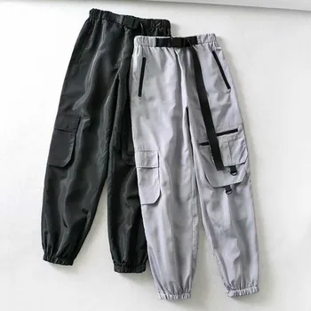 

Harajuku Streetwear Cargo Pants Women Casual Joggers Sweatpants High Waist Loose Female Trousers Korean Pantalon Belt