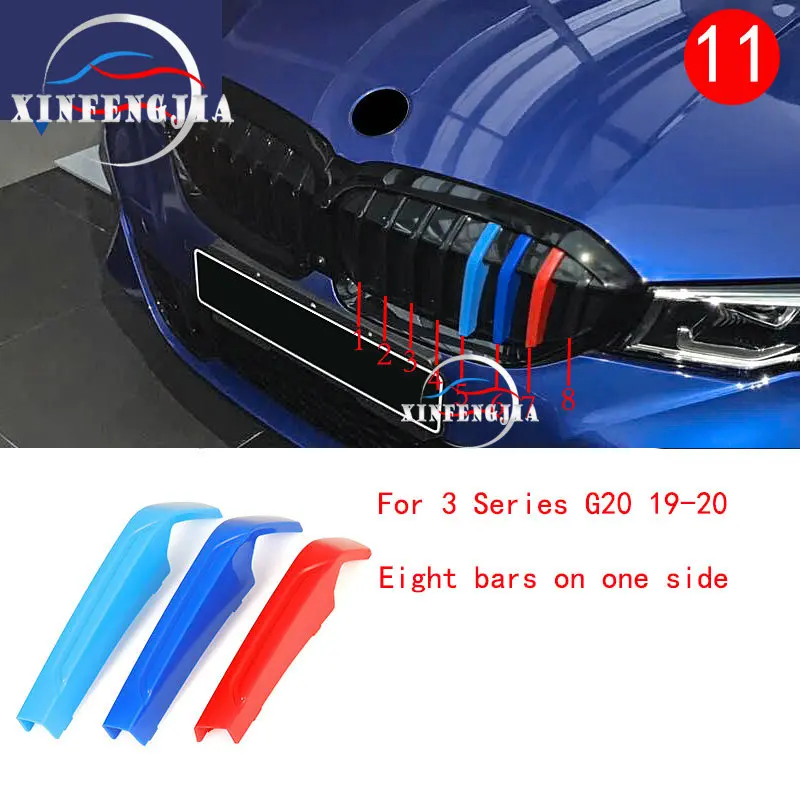 Для BMW 3 4 5 7 серия 3GT 5GT 6GT F30 F34 F36 F10 G30 G11 G20 G32 м 3 цвета спереди почек вентиляционные решетки решетка радиатора накладка - Название цвета: New 3 Series