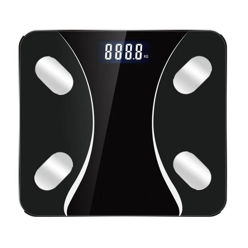 black Bluetooth Body Fat называется домашняя электронная Шкала Веса, мониторинг человеческого тела, шкала веса жира, интеллектуальная многофункциональная - Цвет: black