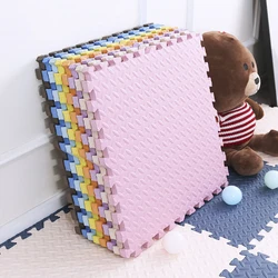 Tapis de Puzzle de couleur unie pour bébé, 24 pièces/lot, en mousse EVA, tapis de protection pour chambre à coucher 