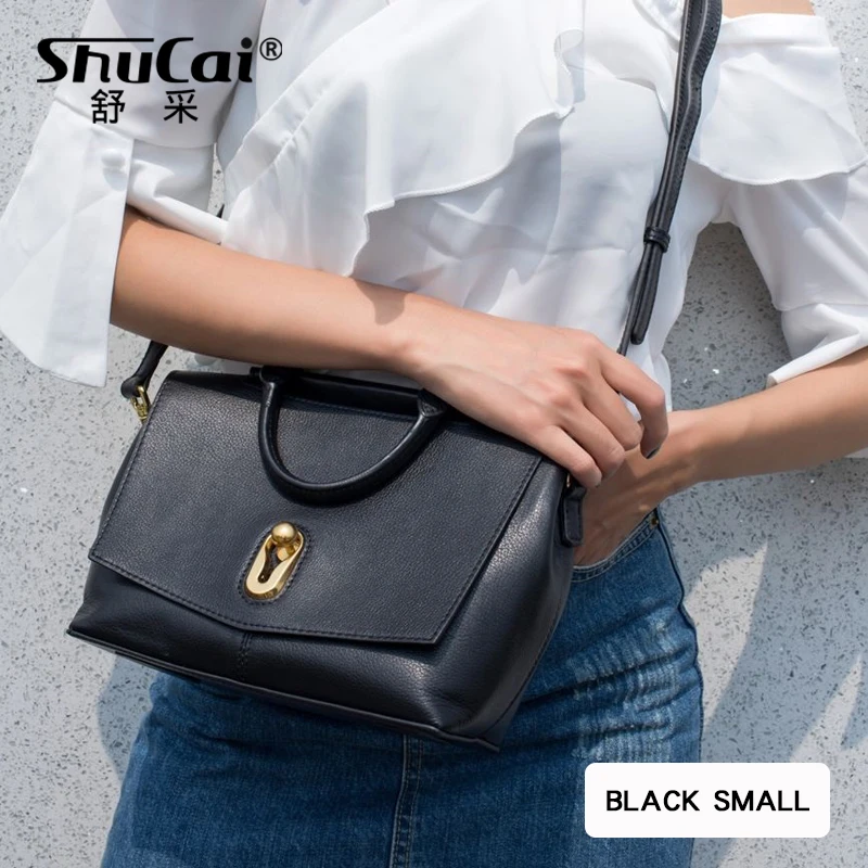 Дизайнерские сумки известных брендов женские сумки Сумка-Кроссбоди из натуральной кожи женская сумка через плечо - Цвет: BLACK SMALL