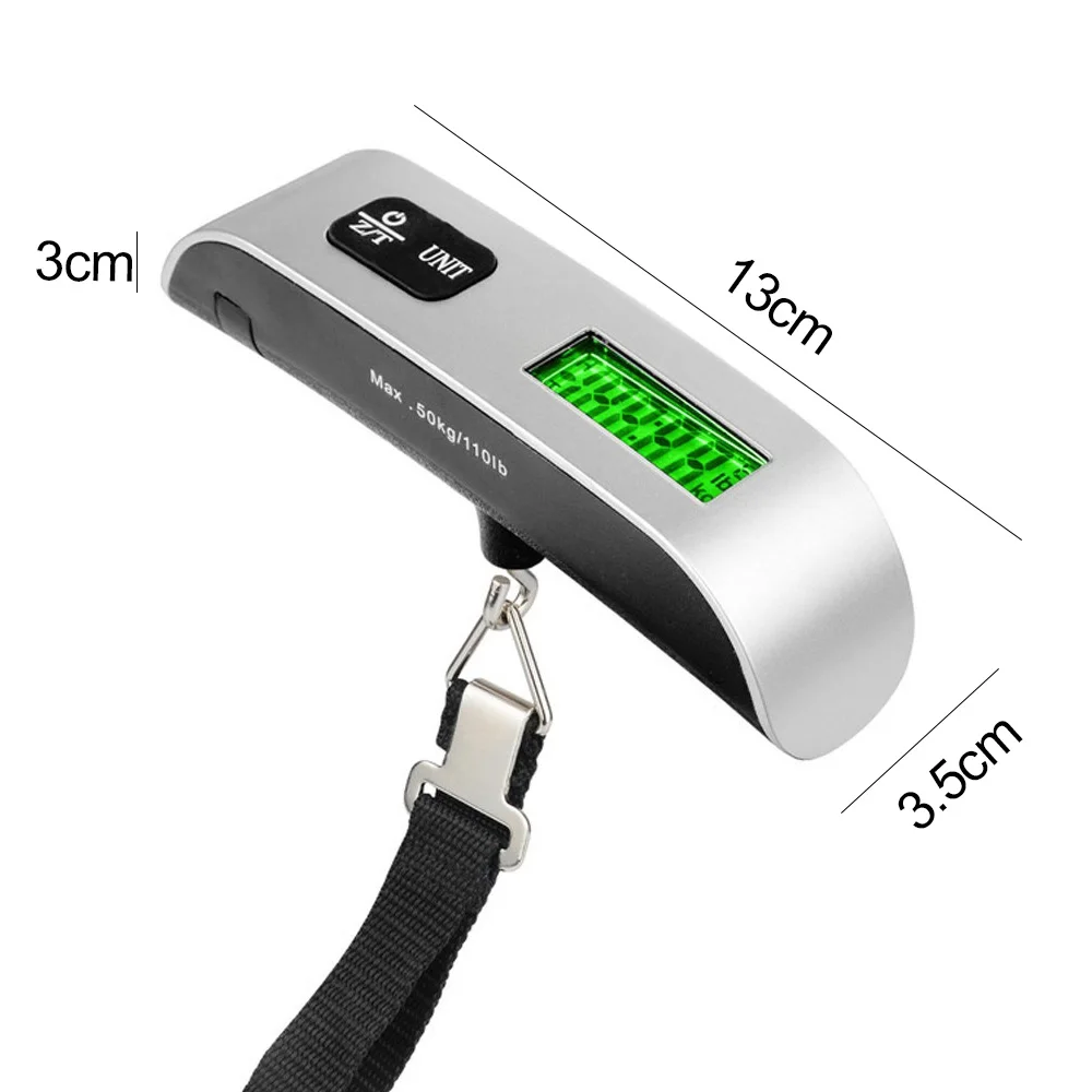 Luggage Scale 50kg Suitcase Weight Scale Digital Weight Scale Hand-Held LCD Travel Kitchen Accessories Portable Pocket Balance