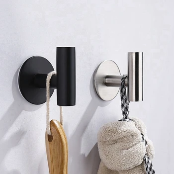 

2 Pack Bathroom Hook Matte Stainless Steel Single Towel Robe Clothes Hook for Bath Kitchen Contemporary Style Wall Mounted Hook