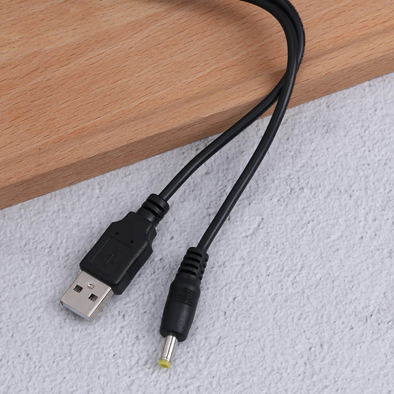 1.2m Pure Copper Black 1A 5V USB To DC 4.0x1.7mm Power Charger Cable Pure Copper Black For Sony PSP 4.0 Interface