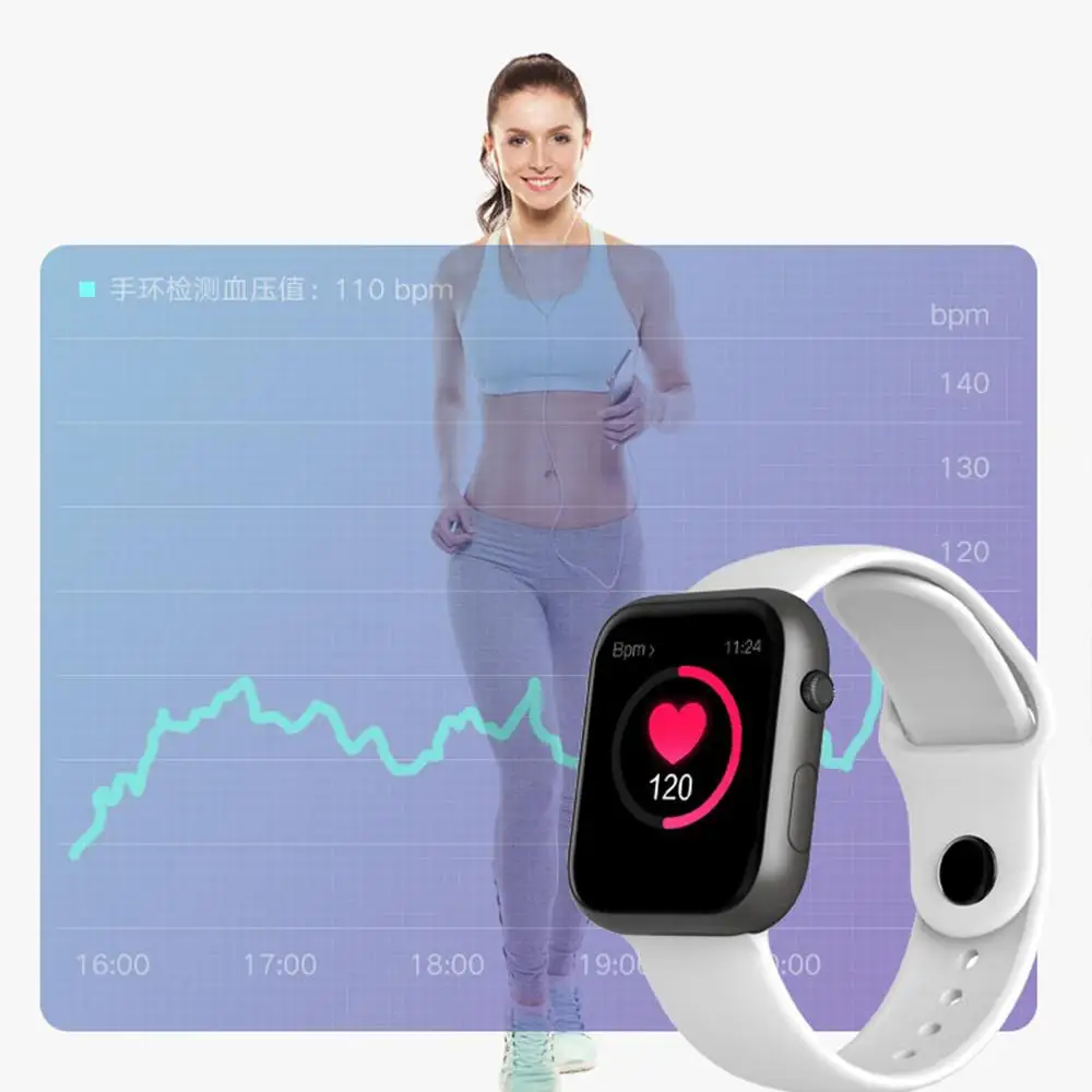 Comprar Reloj inteligente SX16 para hombres y mujeres Monitor de ritmo cardíaco presión arterial oxígeno IP67 Smartwatch para Apple IOS Android Phone