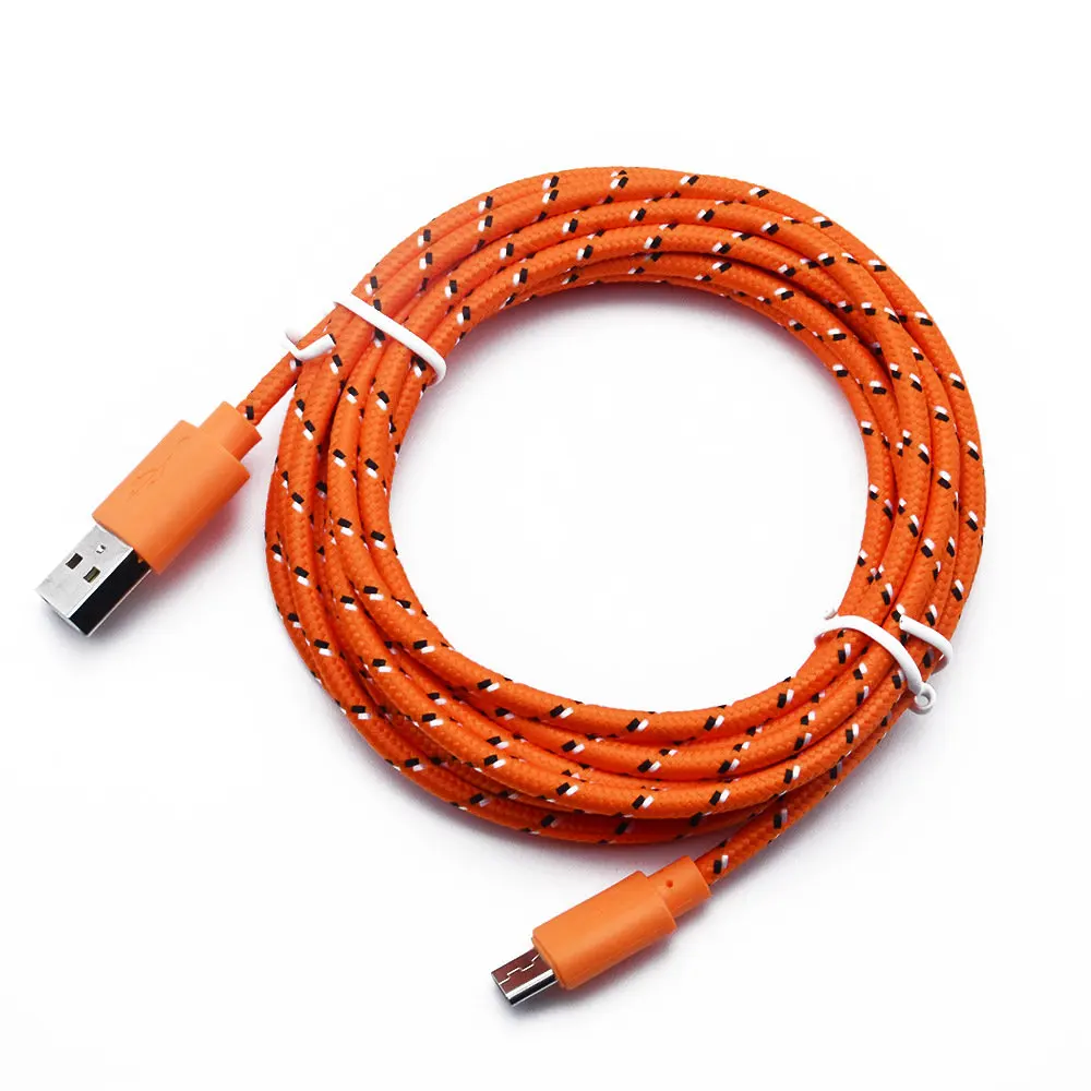 Micro USB кабель 1 м 2 м 3 м Быстрая зарядка USB кабель для передачи данных для samsung S6 S7 Xiaomi 4X LG планшет Android мобильный телефон usb зарядка - Цвет: Orange For Micro
