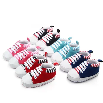 

2020 The New Baby Shoes Soft Sole stripe Baby Girl Boy Shoes Casual Baby Girl Boy Shoes