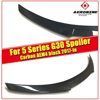

G30 Spoiler rear lip wings carbon Fiber M4 style For BMW 5 Series 520d 530i 530d 528i 535i 550i rear trunk Spoiler wing 2017-in