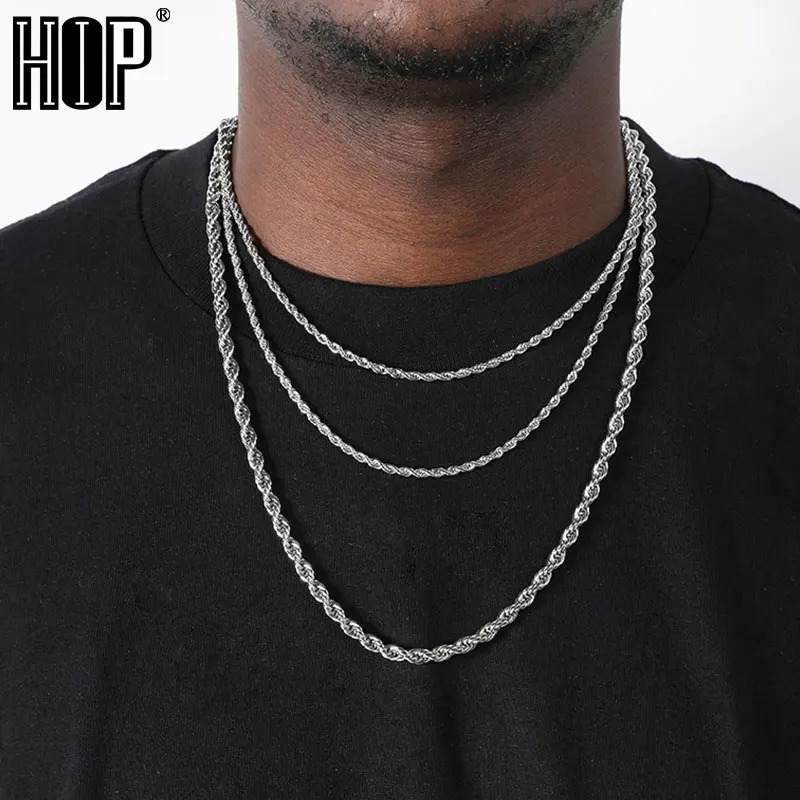 Hip Hop Width 3mm 4mm 5mm Rope Chain 