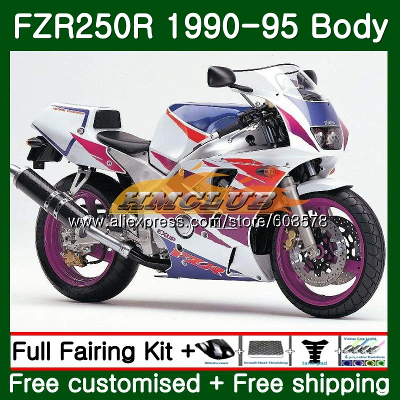FZR250R для YAMAHA FZR 250R 1990 1991 1992 1993 1994 1995 125CL образования легкой пены. 3 FZR 250 FZR-250 FZR250 90 91 92 93 94 95 обтекатель Топ красный, белый - Цвет: No. 1