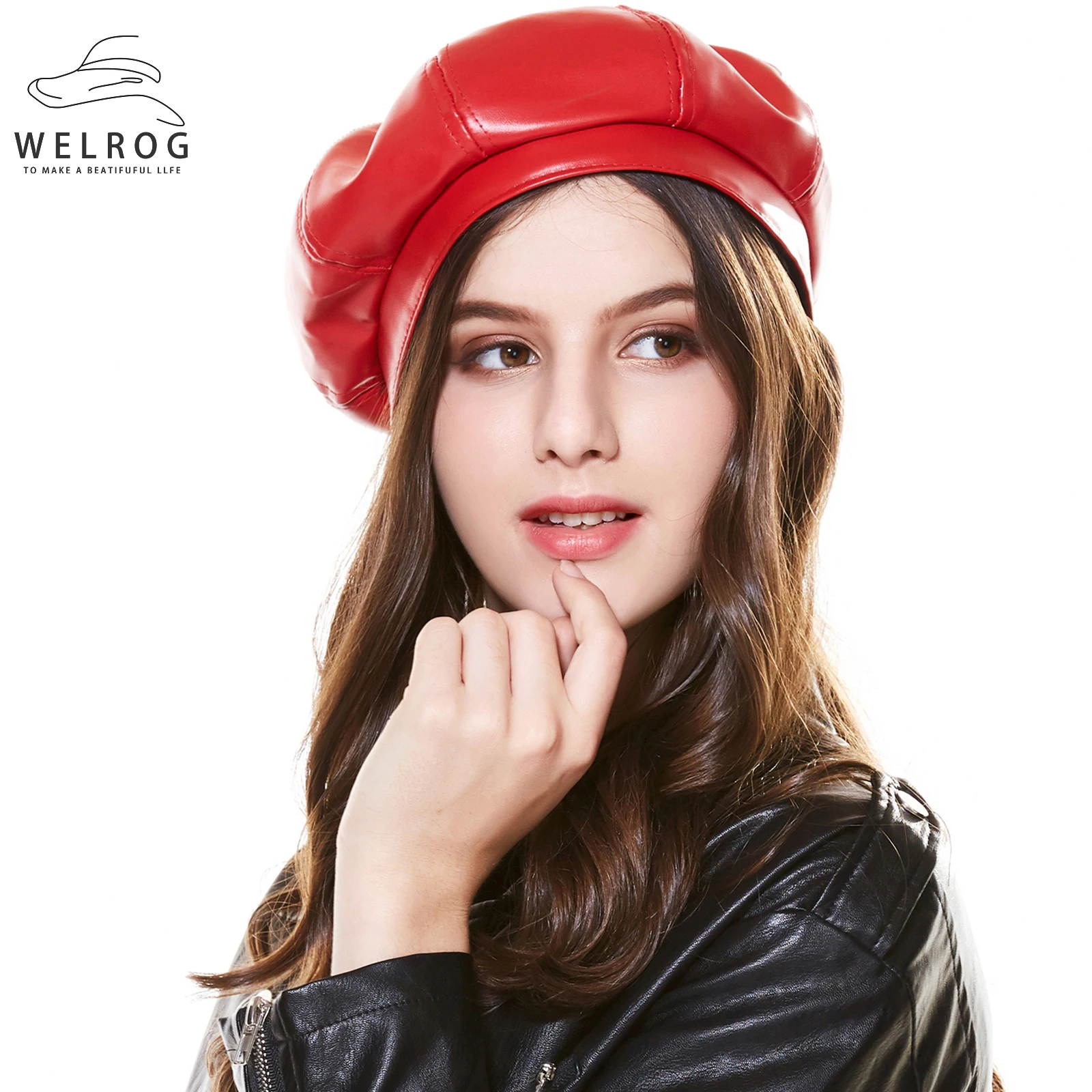 Leather beret womens Outlet