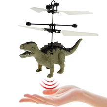 

Helicopter Aircraft Toys Dinosaur Toy RC Drone Flying Suspension Induction with LED Light Interactive Flying Ball Toys Kid/Adult