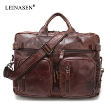 Бренд Для мужчин Бизнес портфели из натуральной кожи Роскошный дизайн сумка через плечо Модные Для мужчин женских сумок Многофункциональный Повседневный стиль