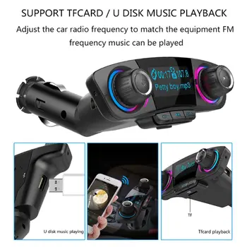 

Car Bluetooth FM Transmitter Aux Modulator Audio MP3 Player Auto Accessories Q84E
