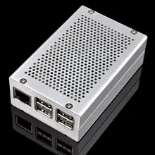 New Silver Aluminum Alloy Metal Case Shell Enclosure Box For Raspberry Pi 3 / Pi 2 /B+ with Spare holes for cooling