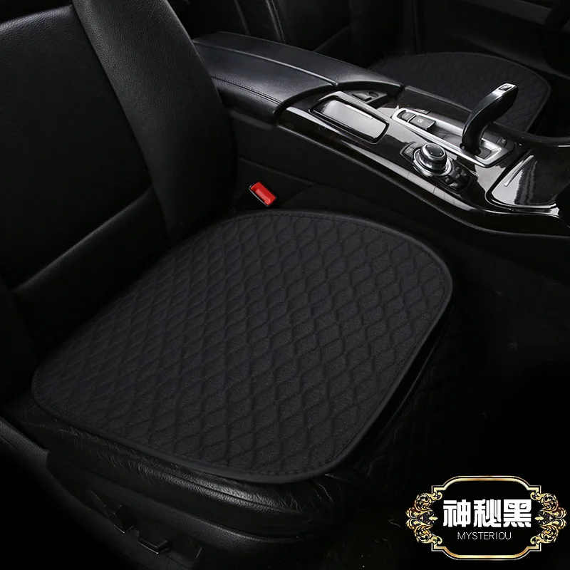 

Linen Fabric Car Seat Cover Four Seasons Front Rear Flax Cushion Breathable Protector Mat Pad Universal Size car accessories