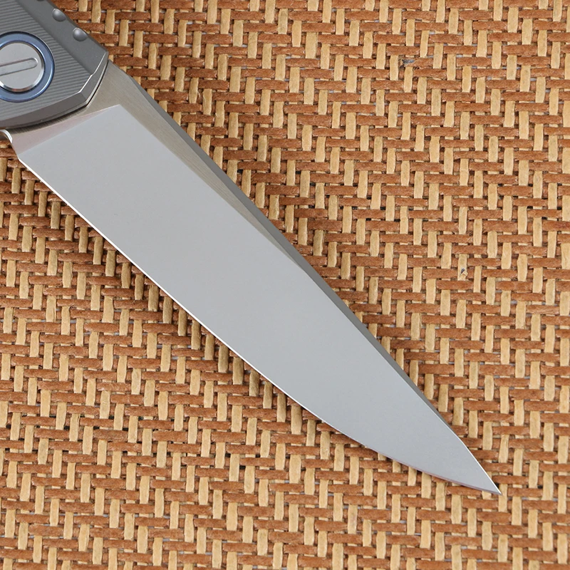 Green thorn Lee quick opening folding knife M390 blade titanium alloy handle camping outdoor survival fruit EDC tool 2