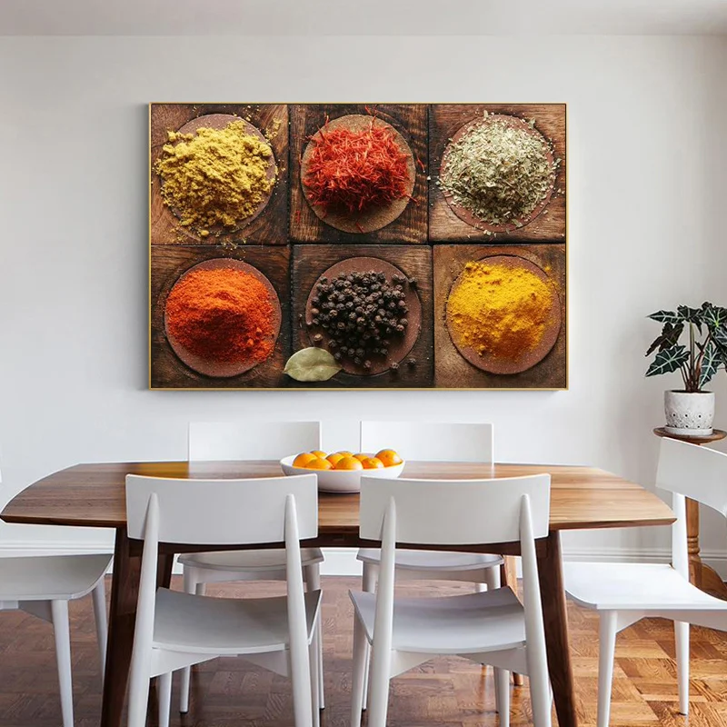 

Kitchen Theme Canvas Paintings On the Wall Art Posters And Prints Spices For Cooking Canvas Pictures For Kitchen Room Cuadros