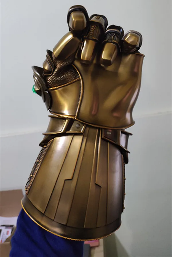 HCMY Thanos Infinity Gauntlet полностью металлический 1:1 носимый Косплей статуя светодиодный