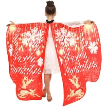 Рождественская шаль с принтом крыльев; Детский шарф; детская шаль; сезон осень-зима; забавные модные детские шарфы для мальчиков и девочек; женские шарфы