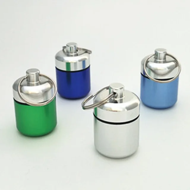 Portable Pill Box Container Mini Aluminium Pill Case Carry Bottle Case Hearing Protection Pocket Earplugs Box Keychain Outdoor 4