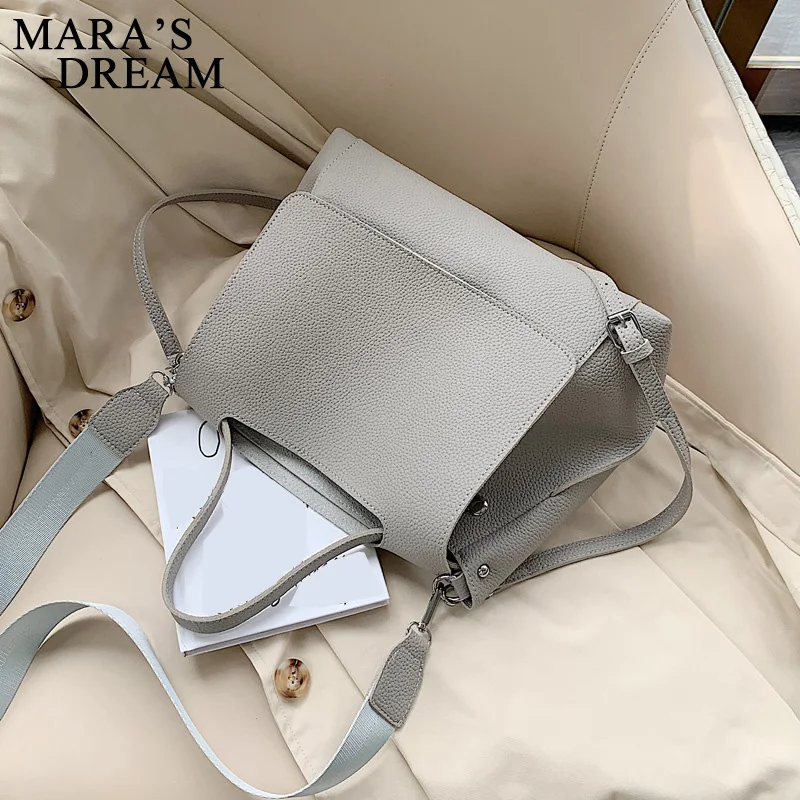 Mara's Dream новая однотонная большая сумка женская модная сумка Большая вместительная простая модная сумка