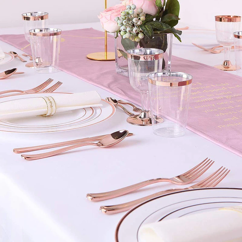 Rose gold Dinnerware set  (2)