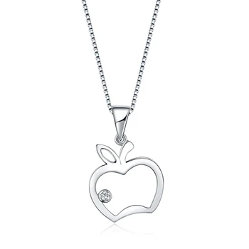 

YiYan 925 Sterling Silver Small Apple Pendant Necklace for Women Fashion Fine Jewelry Gift
